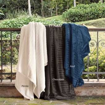 Cobertores Ambiance  Microfibra com relevo